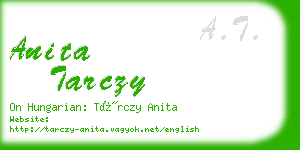anita tarczy business card